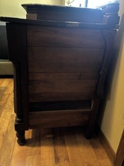 Antique 1800’s Ship Map 2 Drawer Cabinet Hinged Lid 54″ W x 24″ D x 38″ T