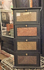 Antique Vintage GENERAL STORE SPICE COUNTER DISPLAY CABINET CHEST CASE 4 Drawer
