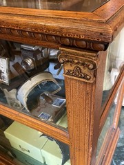 Vintage Wooden And Glass Store Floor Display Cabinet