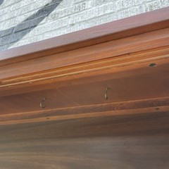 Petite Mid Century Walnut Hutch or Media Cabinet
