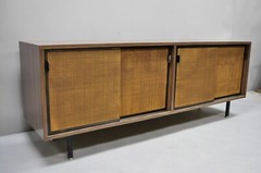Vintage Mid Century Modern Laminate Formica Case 72″ Credenza Cabinet Buffet
