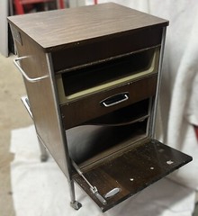 Vintage Mid-Century Hill-Rom Rolling Medical Cabinet – Utility Cart – Table