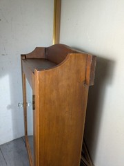 Vintage Rustic Country Wood Wall Medicine Apothecary Cabinet Shelf Mirror Door