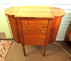 Solid Walnut Sewing & Knitting Cabinet Martha Washington Professionally Restored
