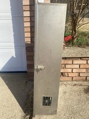 Vintage Retro Industrial Silver Metal Hanging Cabinet by Eagle Machinery Co