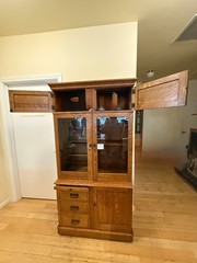 Antique Quartersawn Oak Dental Cabinet