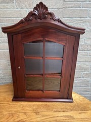 Mid Century Teak Wood Shadowbox, Bathroom Cabinet 24.5” Tall