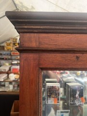 vintage antique Mahogany display Cabinet pharmacy c1870 CT 72/37/13” – 3 shelves