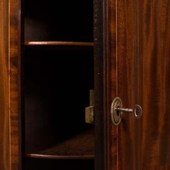 Antique Corner Cabinet, English, Bow Front, Wall Cupboard, Georgian, Circa 1780