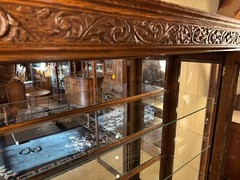 Antique Oak Large Late Victorian China Cabinet