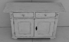 Antique Painted Pine Water Cupboard