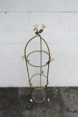 Hollywood Regency Brass Painted Finish Display Shelving Etagere 5460