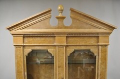 Chapman Italian Neoclassical Burl Wood Patchwork Olivewood Tall Secretary Desk