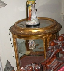 Vitrine Curio cabinet 1890’s gilt Louis XVI style belle Epoque- Matching pair