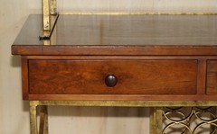STUNNING AMERICAN MID CENTURY MODERN CIRCA 1960’S MAHOGANY & BRASS DRY BAR