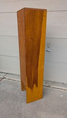 Vintage Art Deco Rustic Wood Mid Century Modern LP Vinyl Record File Cabinet C9