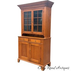 antique diminutive chippendale dutch cupboard step back cabinet farm house