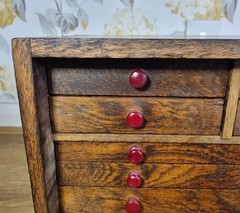 Vintage Collectors Cabinet Table Top Drawers Engineer Watchmaker Tool Chest