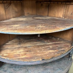 Large Corner Cabinet Arched Front Circa 1800’s