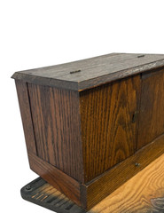 Antique Oak Apothecary Doctor travel cabinet with equipment 1890 medical