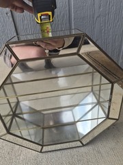 Mid Century Hollywood Octagon Curio cabinet MCM