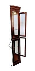 Vintage Pulaski special design modern Curio Half hex Cabinet