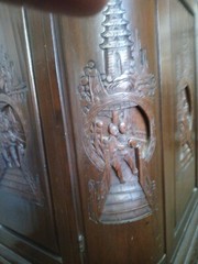 George Zee Asian Chinoiserie Bar Cabinet ANTIQUE