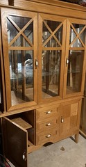 Cabinet China Closet with Glass Doors. Mirror. 3 Drawers. 2 Cabinets. 2 Pieces