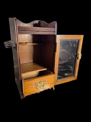 antique oak smoker cabinet Circa 1895 Rare