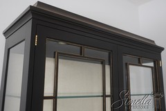67485: HENKEL HARRIS Model 227 Black Curio Cabinet