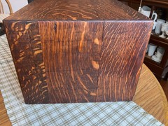 Antique Tiger Oak 4-Drawer 3″ x 5″ Card Catalog Library File Cabinet