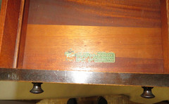 Antique 29″ Imperial Solid Mahogany Martha Washington 3-Drawer Sewing Cabinet