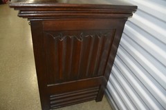 Antique 19th Century Neo-Gothic Oak Buffet Sideboard Cabinet Victorian Carved