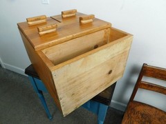MCM Craftsman Made Danish Modern Wood Mini Chest 3 Drawer Table Top Cabinet HOT!