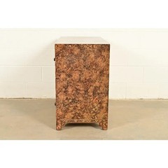 Henredon Mid-Century Hollywood Regency Chinoiserie Faux Tortoise Shell Cabinet