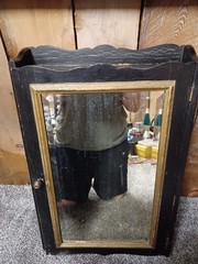 Antique Solid Wood Medicine Cabinet Vanity (32” x 22” x6) w/ Mirror