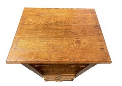 ANTIQUE INDUSTRIAL OAK HARVARD DENTAL CABINET / FILE CABINET