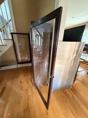 Antique Victorian Heirloom Dark Wood Curio / Bookcase Cabinet