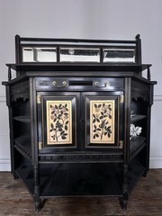 Antique Aesthetic Movement Console Sideboard – Ebonized & Gilted – c.1880’s
