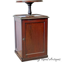 Antique bar waiter liquor cabinet wine cooler mahogany 1800s server rotates bar