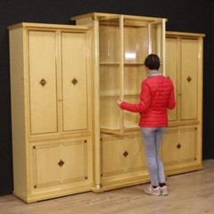 Bookcase Italian cabinet showcase antique style living room 900 furniture wood