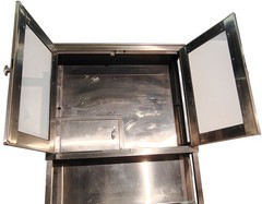 Blickman 7956 Freestanding Stainless Steel Medical Glass Cabinet