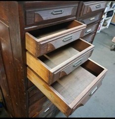 Antique Cutler & Sons Filing Cabinet 26 Drawer Rare Find Sold Wood