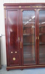 Rare French Louis XVI Rosewood Bronze Mounted China Cabinet Vitrine Armoire