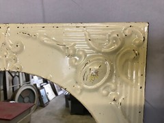 Decorative Salvaged Tin Ceiling 23″ SQ. Butterscotch Metal Mirror Chic 358-23B