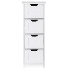 Waterproof Bathroom Cabinets White Bathroom Storage Shelf Organizer 4 Drawers