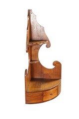 Antique Mahogany 3 Tier Corner Hanging Shelf Pipe Rack Display Stand 28″