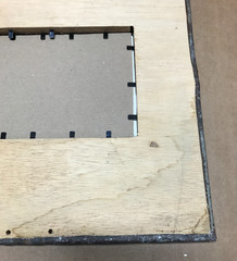 VTG 11″ Sq. Photo 4×6 Tin Ceiling Metal Shabby White Picture Frame Old 922-26B