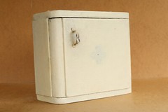 Antique Vintage Wooden Medical Box First Aid Chest Wall Shelf Cupboard 1940’s