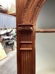 Antique Corner Cabinet Wood Painted 80” T 24” L 10”D Unique From England